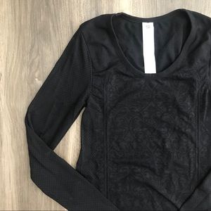 BOGO Fabletics Lace Print Long Sleeve Athletic Top